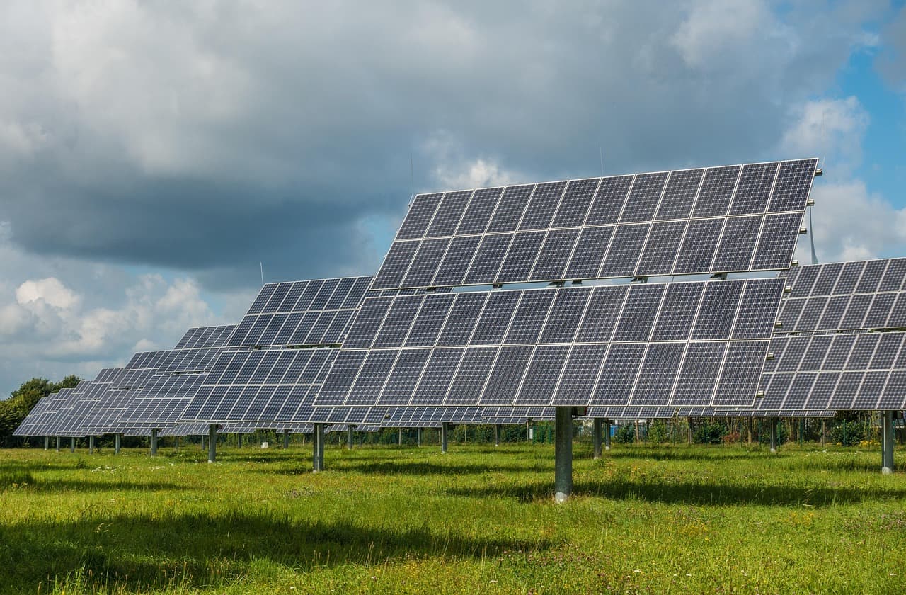 Solar panel field